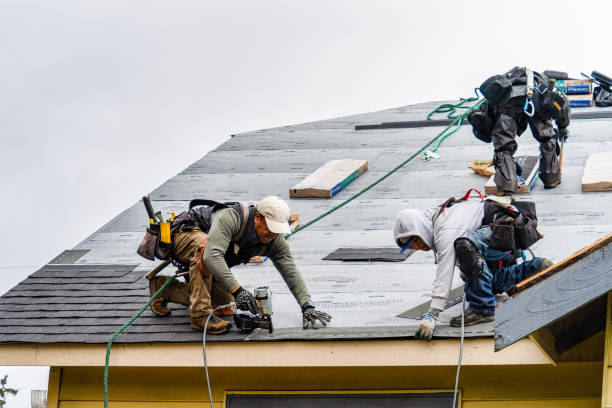 Professional Gutter Installation technician working in Springboro, PA